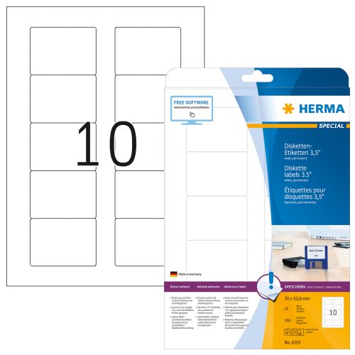 Etiqueta herma referencia 57004 - 70x50.8mm , HERMA , 57004 , 4008705570046